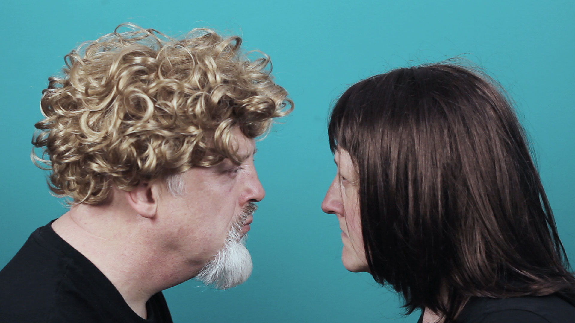 two people looking intensely at each other